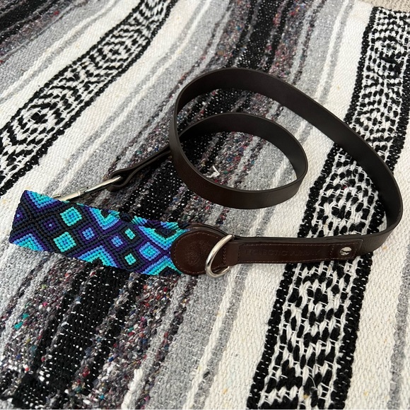 NWOT Eclectic Array Woven Cabo Mexican Leather Dog Leash - Picture 2 of 9